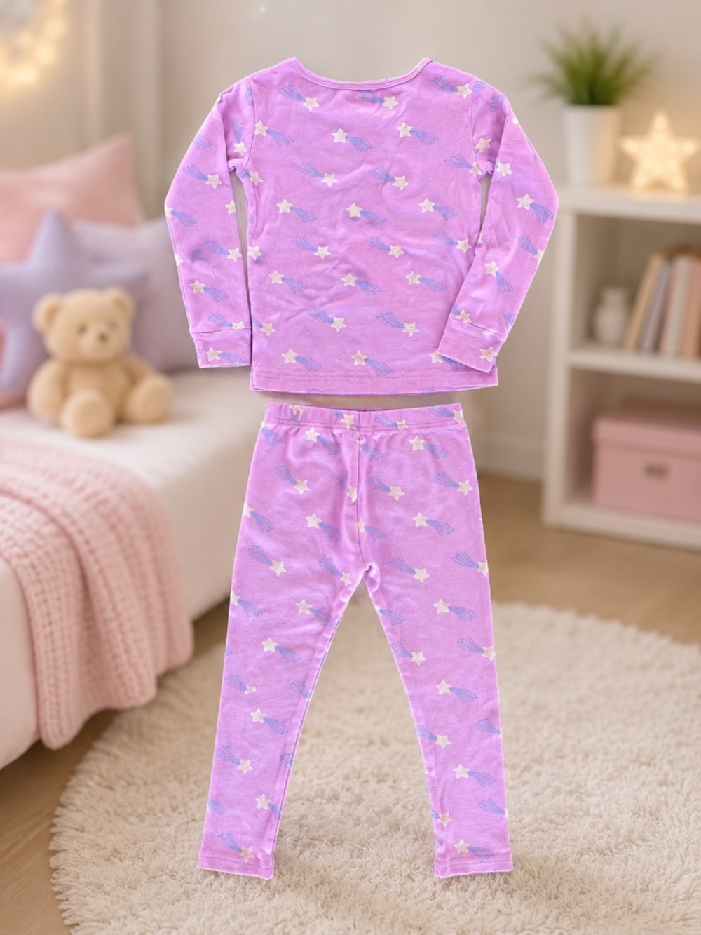 Carter’s Girls 2-Piece Shooting Star Pajama Set Pink/Purple Size 5